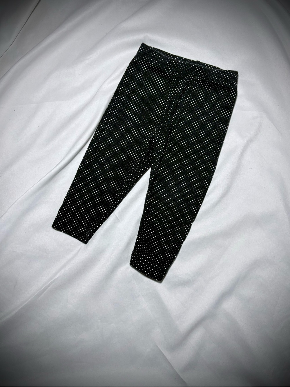 child of mine Black Leggings with White Polka Dots